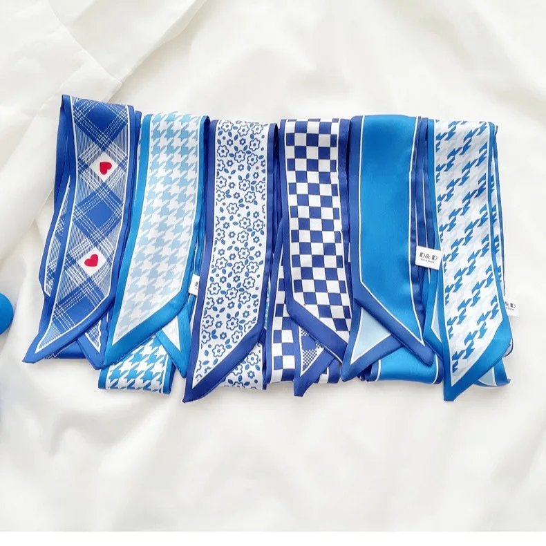 Klein blue silk scarf new chec - Silk Tie Striped avis et prix
